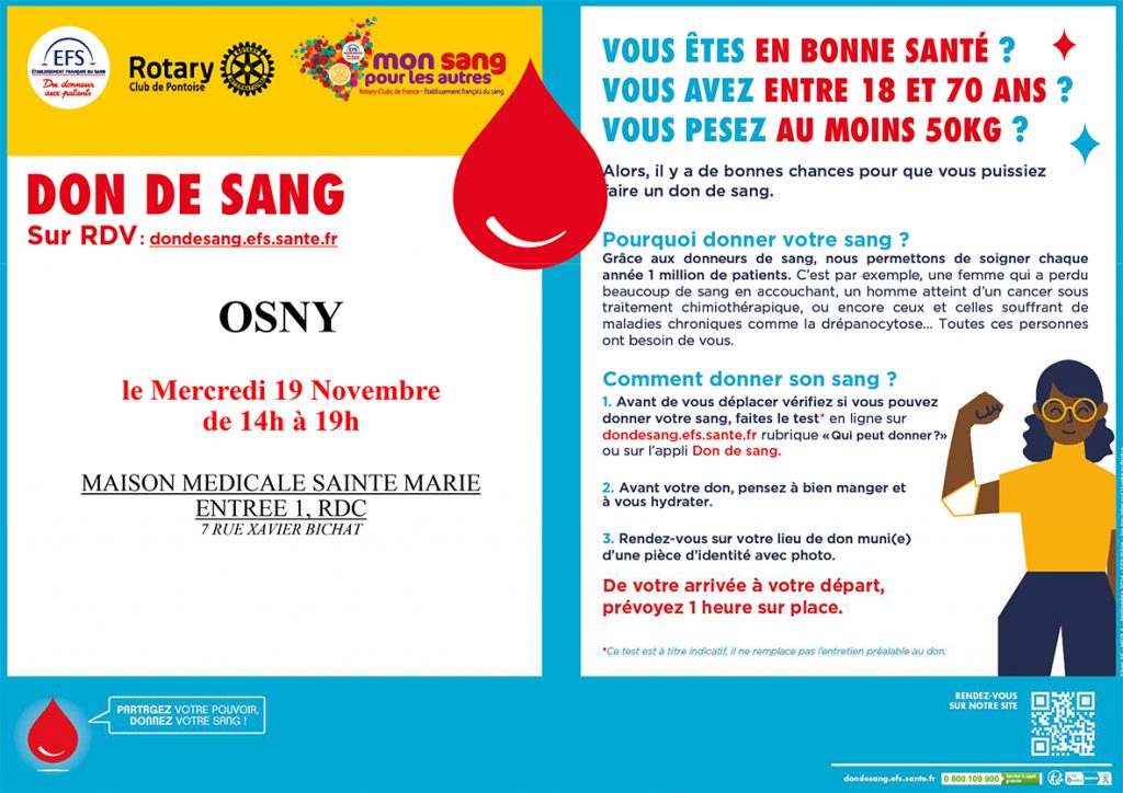 Don du Sang Osny - 2025 Don du Sang Osny - 2025