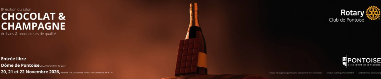 Bandeau du salon chocolat champagne Rotary 2026