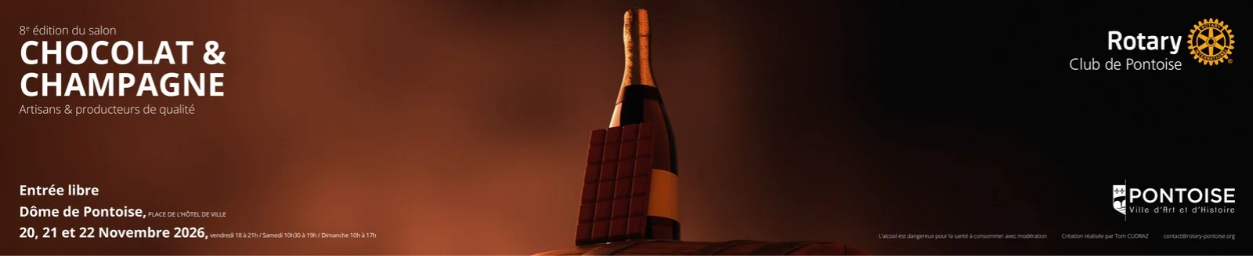 Bandeau du salon chocolat champagne Rotary 2026
